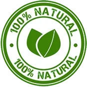 100 percent natural supplement quality badge