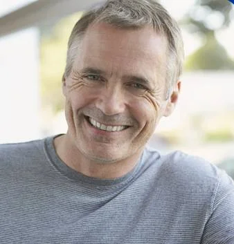 Male customer testimonial image for SynoGut digestive support supplement